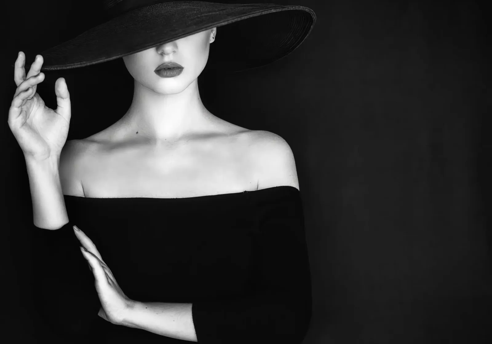 Beautiful Woman Wearing a Hat poster by Lorraine Mooore