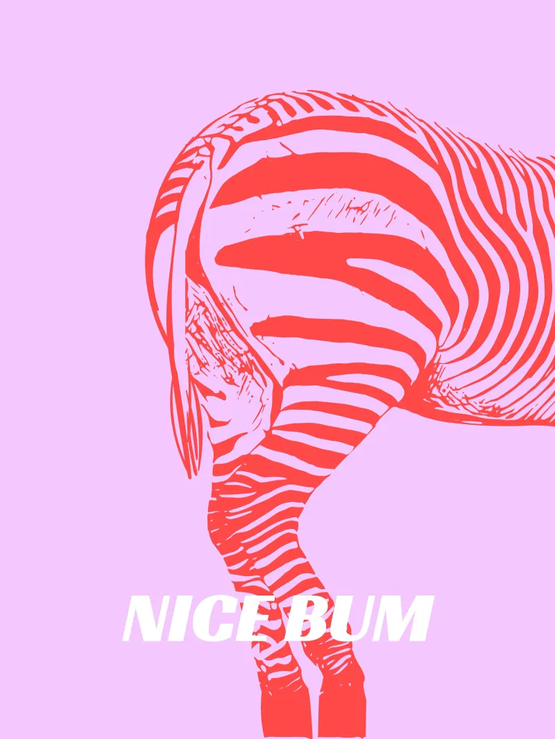 Nice bum poster con telaio in legno da Bureau Purpur
