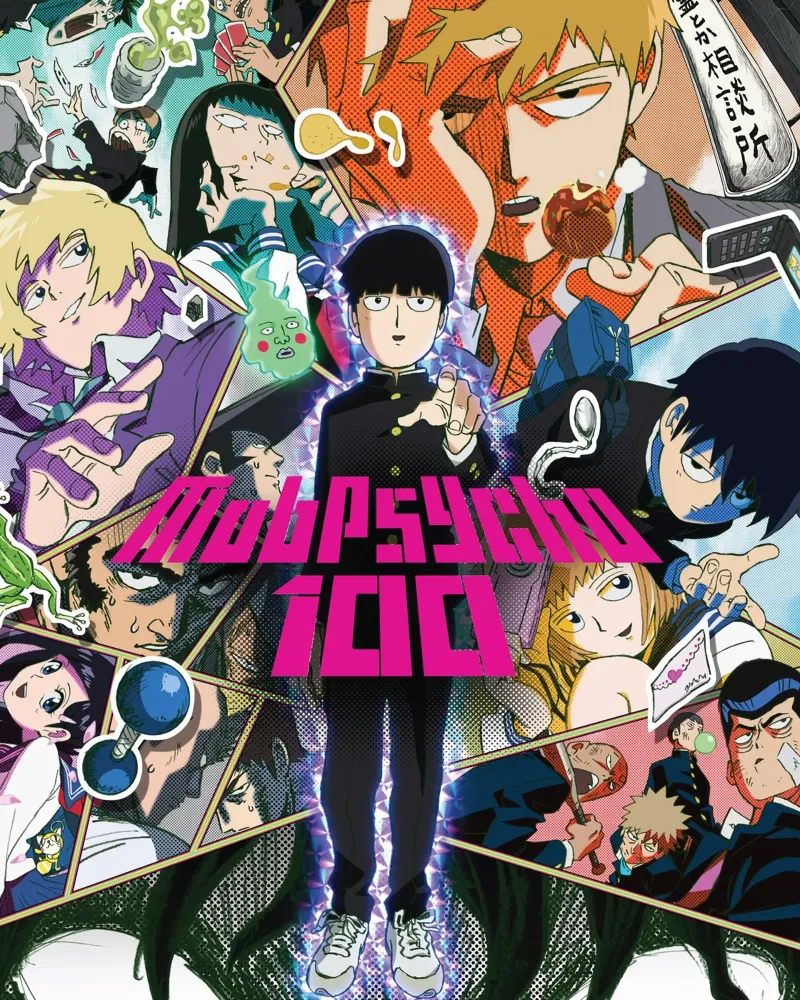 mob psycho 100 tela con Cornice a cassetta da Green