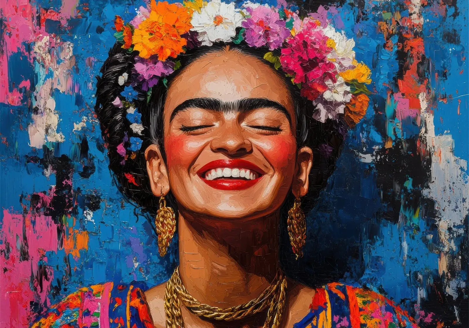 Frida Kahlo: pura gioia di vivere pellicola backlit da Fantasias Florales