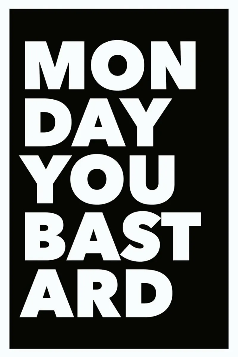 Monday poster con telaio in alluminio da Mottos by Sinan Saydik