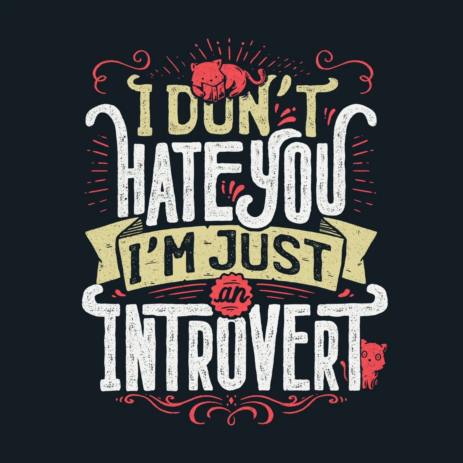 Ich hasse dich nicht, ich bin nur ein introvertierter Mensch. Hahnemühle von Tobe Fonseca