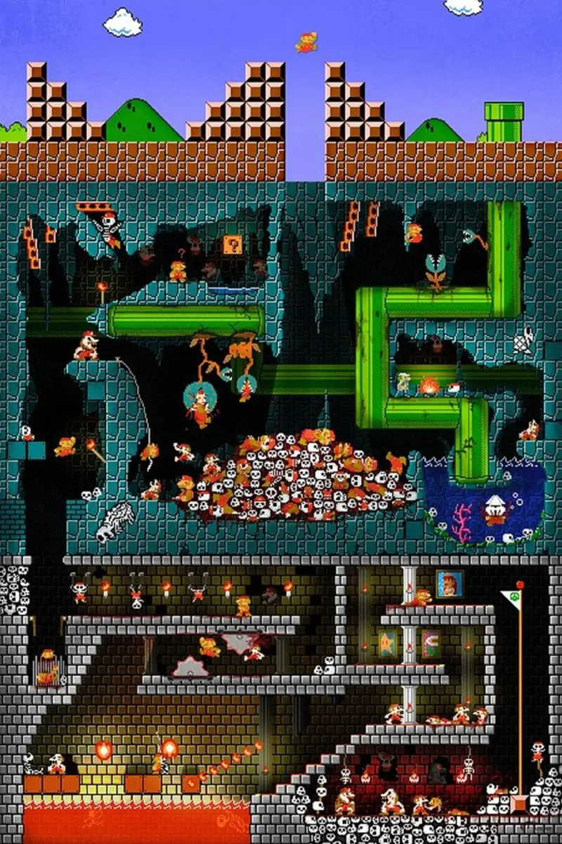 Gioco della leggenda poster con telaio in plastica da Piere art Shops