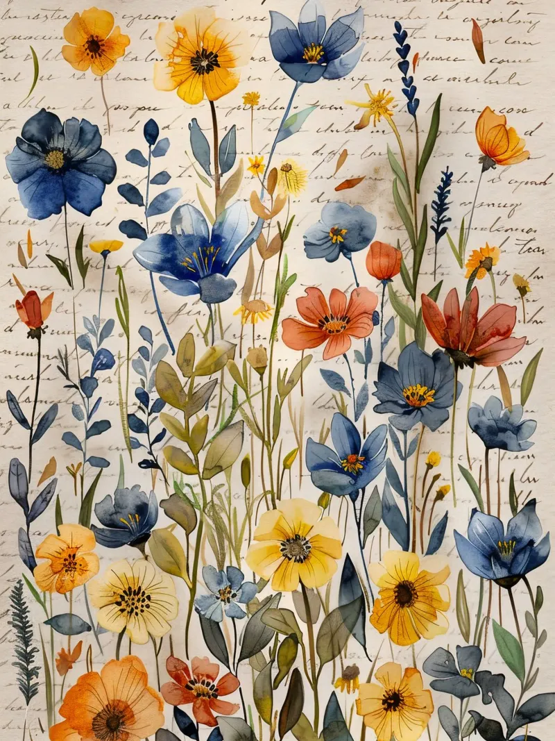 Meadow full of flowers art A pellicola backlit da Mateo