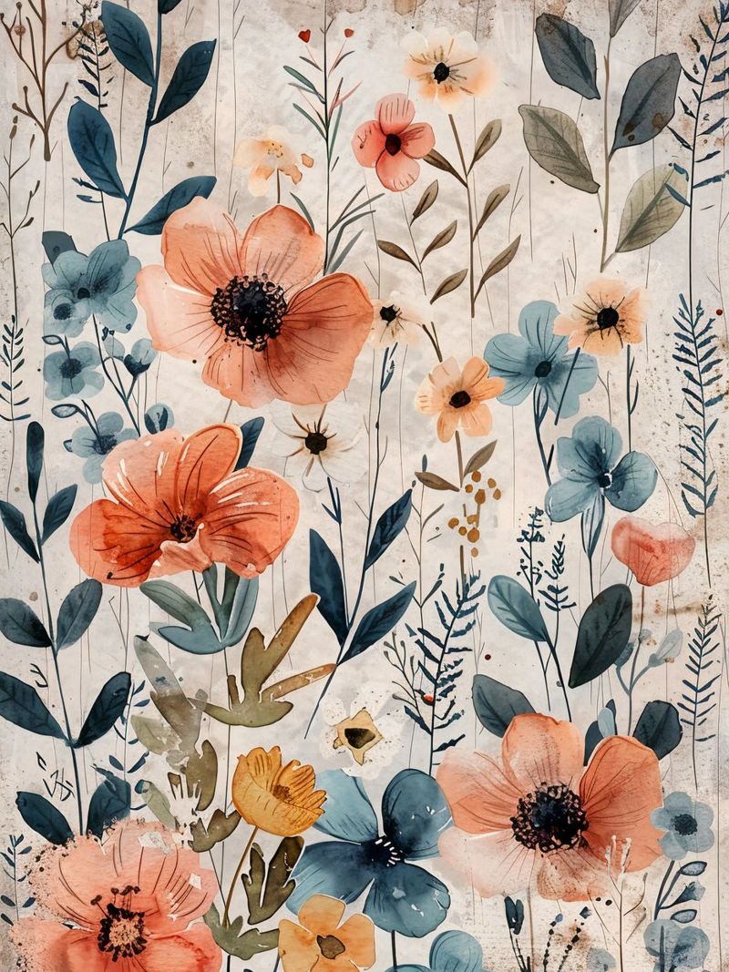 Meadow full of flowers art B Poster von Mateo