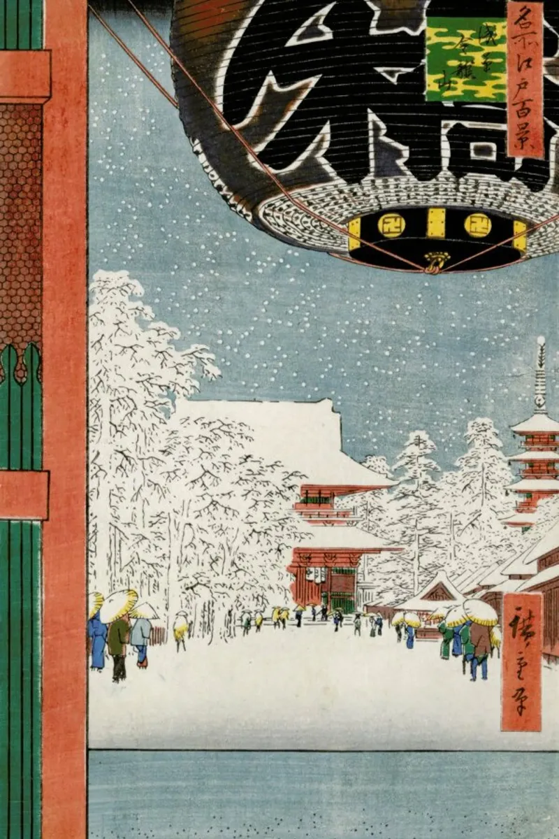 Hiroshige - Kinryuzan Temple at Asakusa pellicola backlit da ARTOTHEK