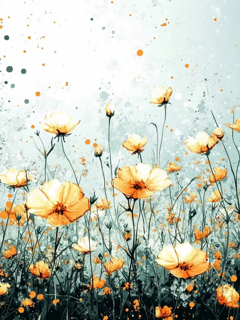 Meadow full of flowers D pellicola backlit da Mateo