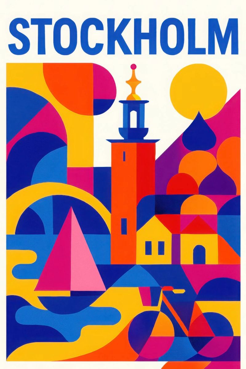 Stoccolma in stile: tra arcipelago e design poster da JETLAG | affiches voyage