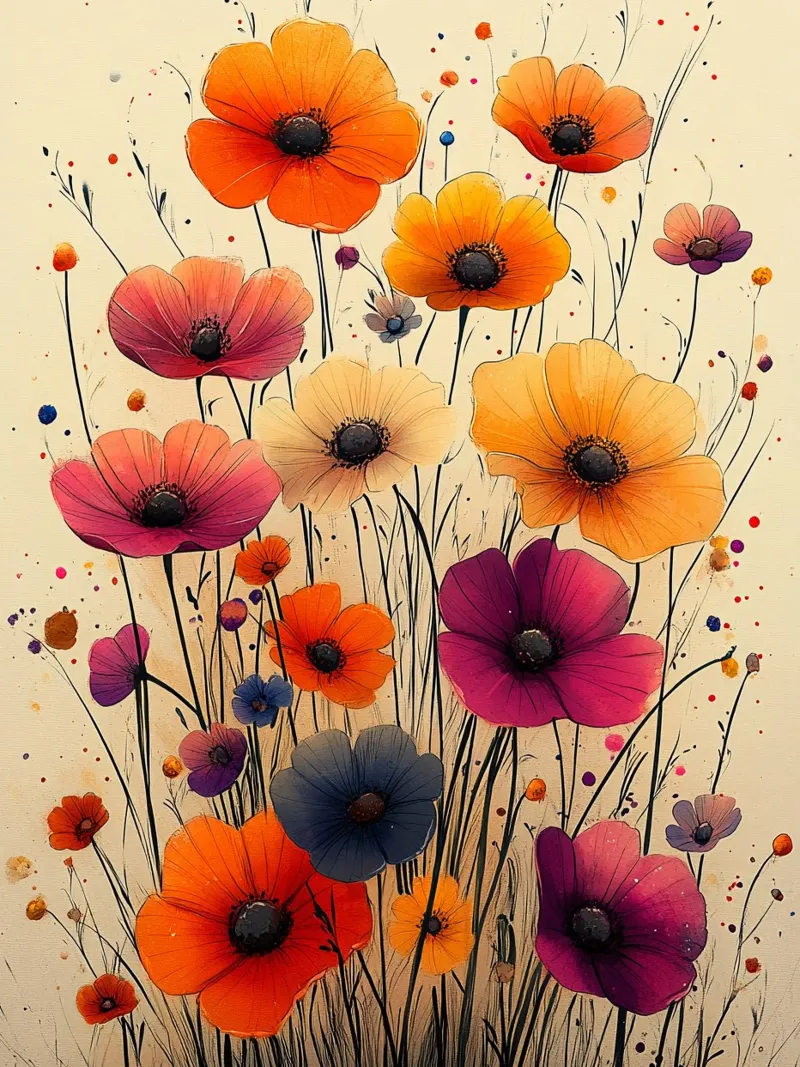Poppies art A pellicola backlit da Mateo