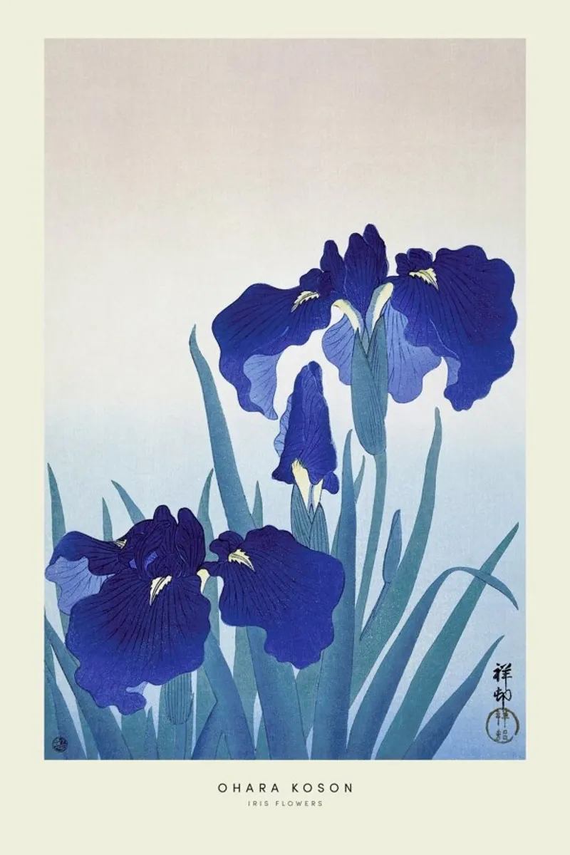 Koson - Iris Flowers pellicola backlit da Vintage by JUNIQE