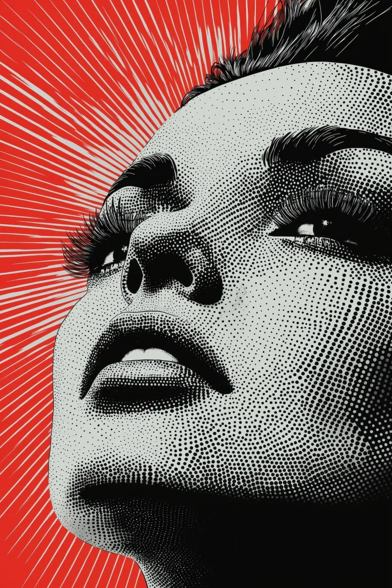 Gezicht canvas met Baklijst van Imagine