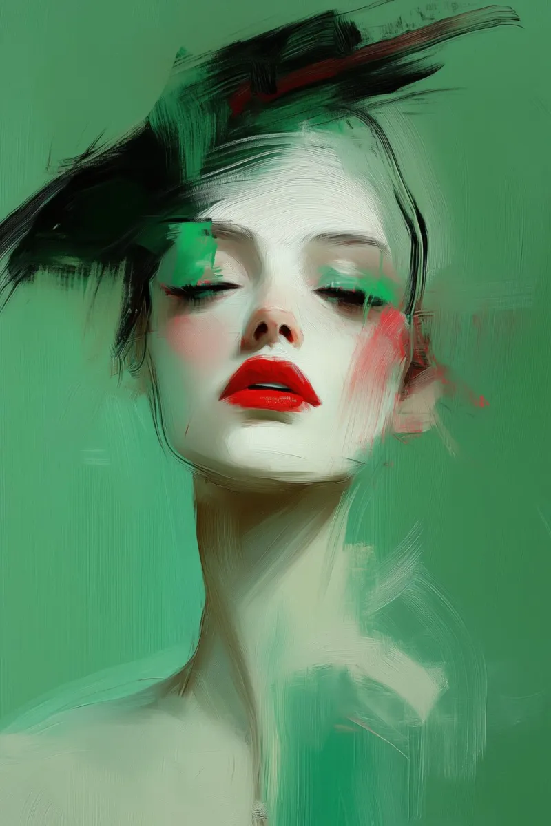 Green woman hahnemühle by Imagine