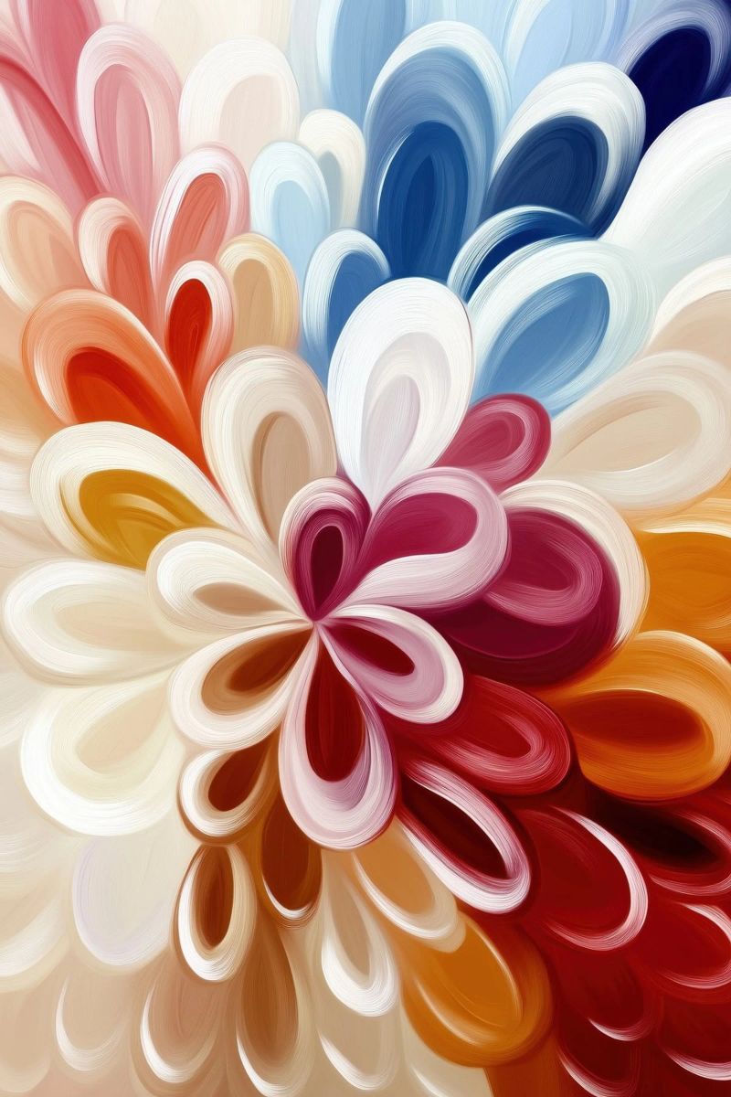 Abstrakte Blumenformen Leinwand von Imagine