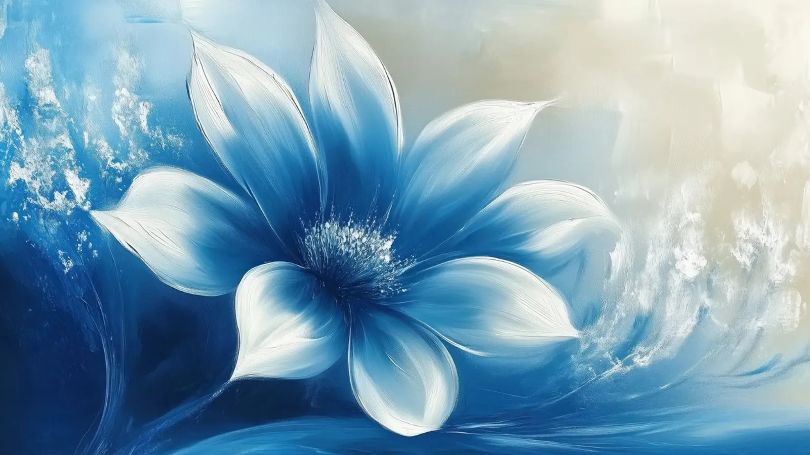 Fiore dai colori blu pellicola backlit da Imagine