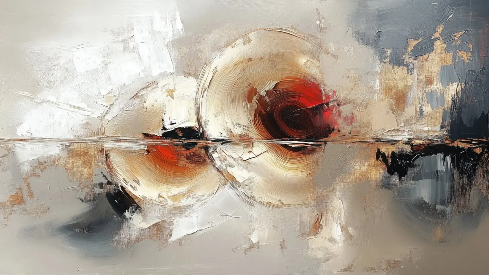 Abstract round shape canvas by Imagine