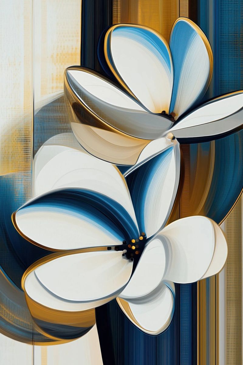 Bloemen abstract canvas van Imagine