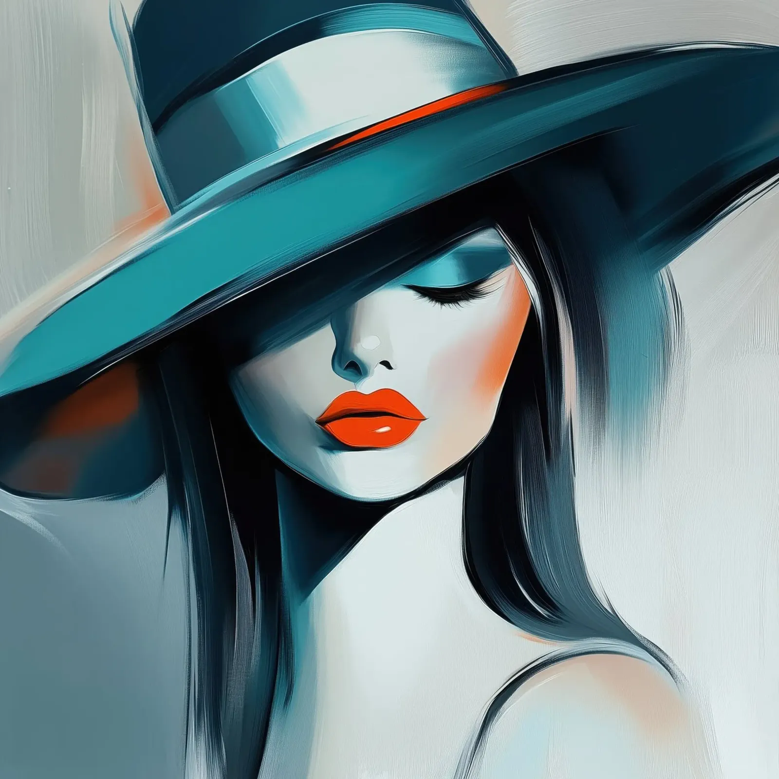 Donna con cappello pellicola backlit da Imagine