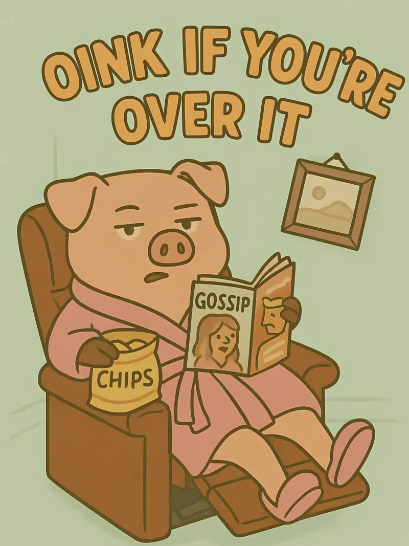 Funny Pig Meme acrylic glass by Funny Humor Art