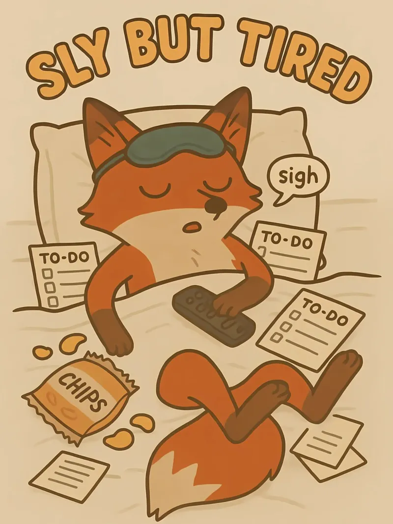 Funny Fox Meme backlit film by Funny Humor Art
