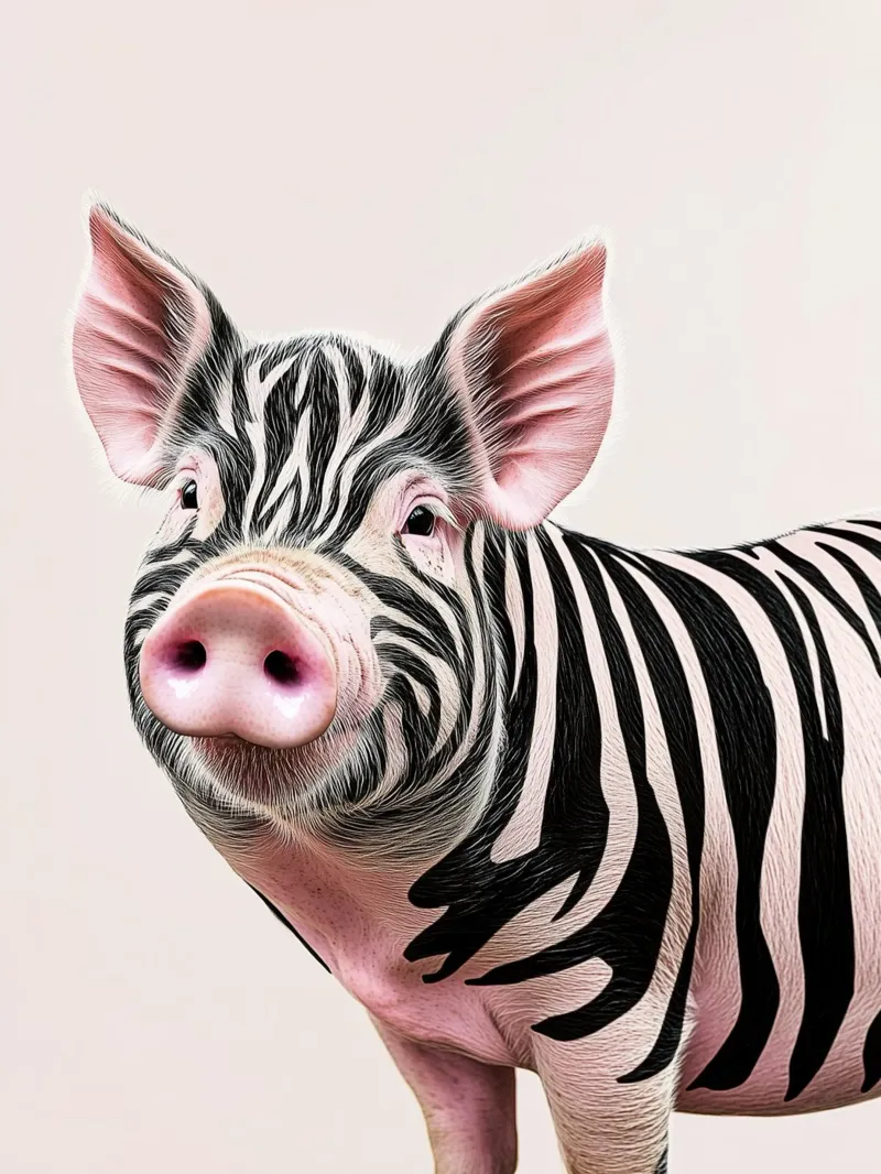 The zebra pig canvas by Carinaprint