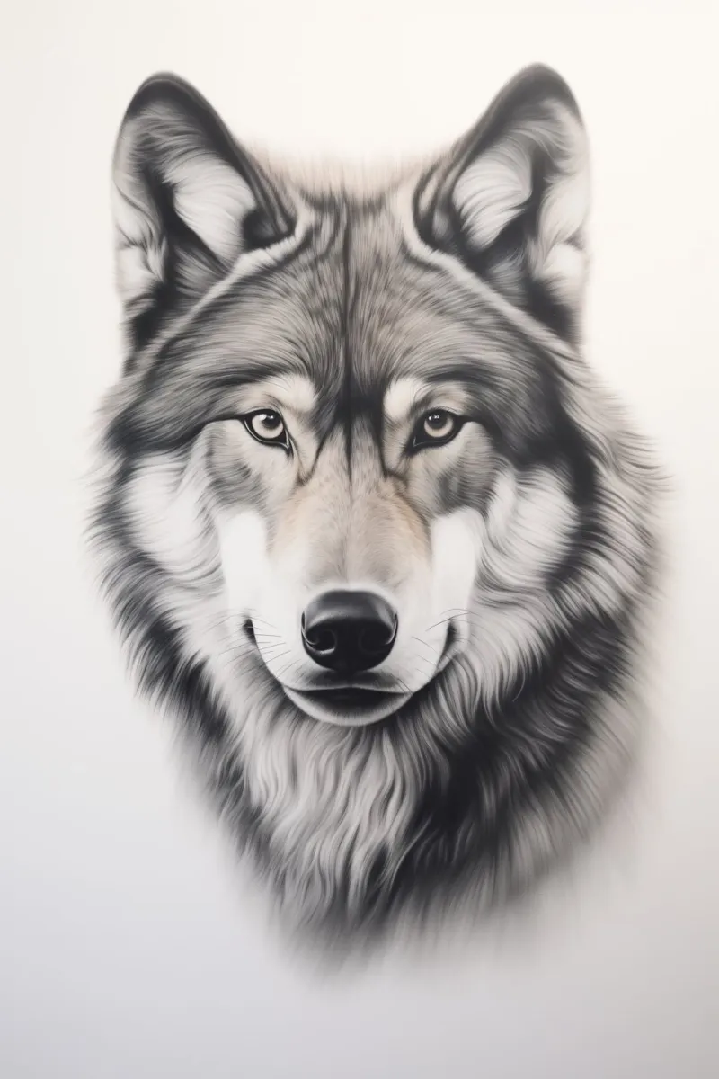Poderoso retrato de lobo metacrilato de Carinaprint