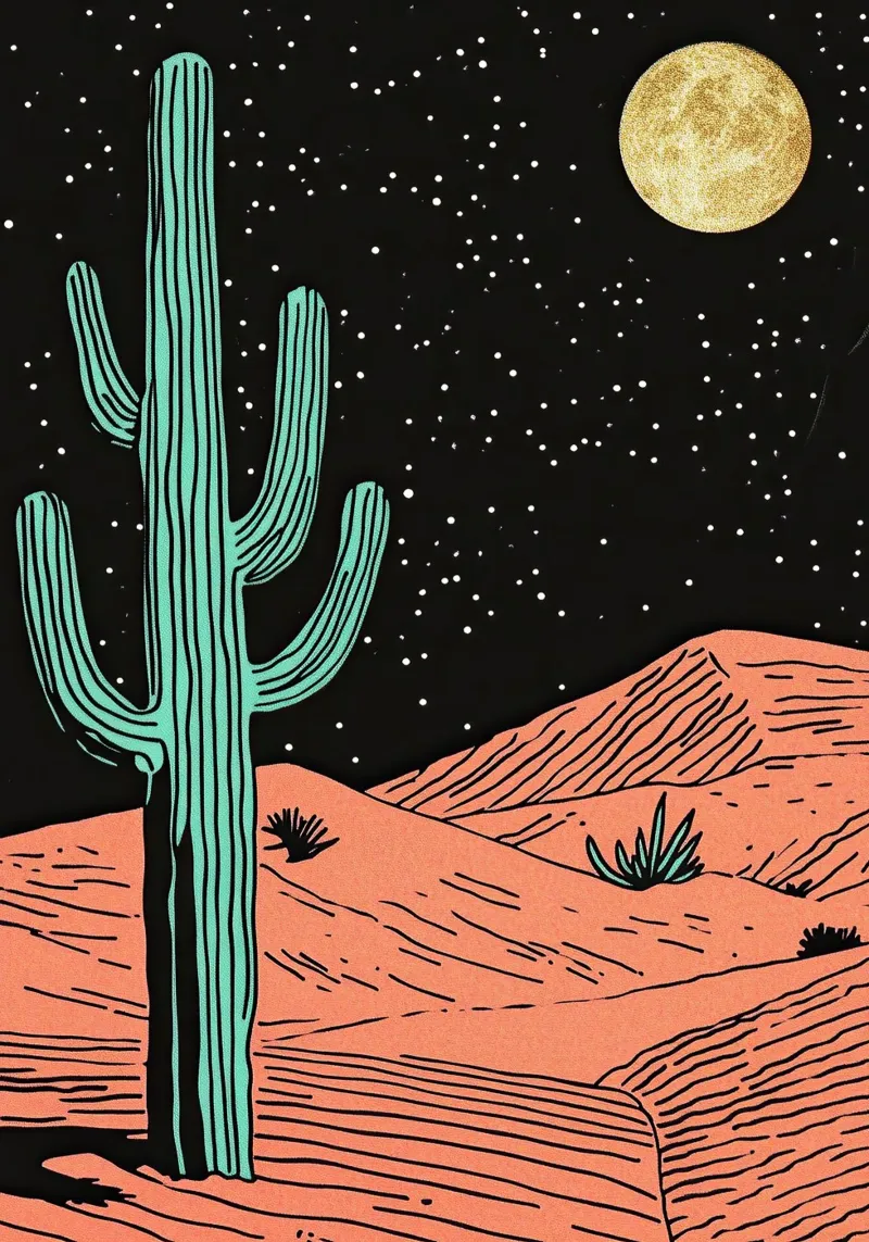 Sogno del deserto poster da Nikis Art Studio