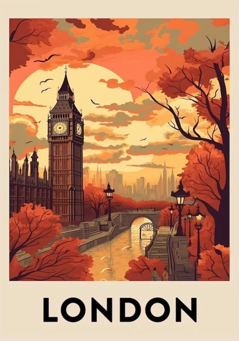 Komm und besuch travel London Poster von youngs print
