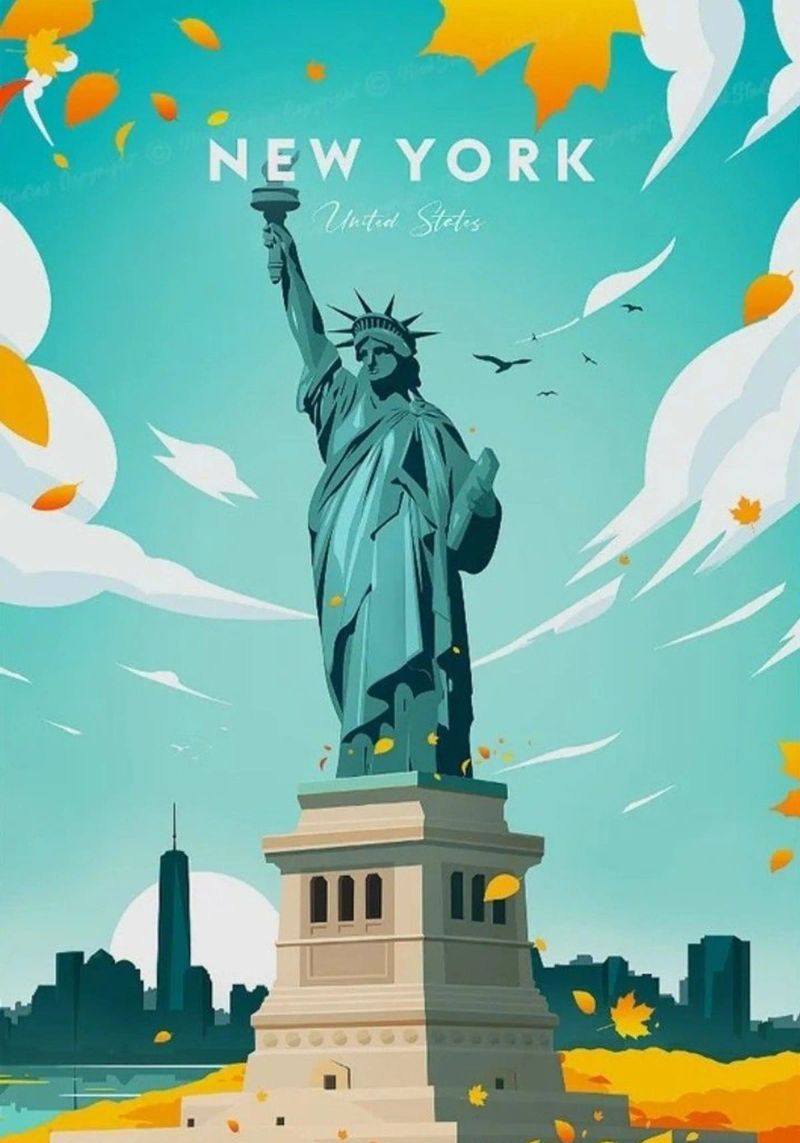 Kommen Sie und besuchen Sie New York Poster von youngs print