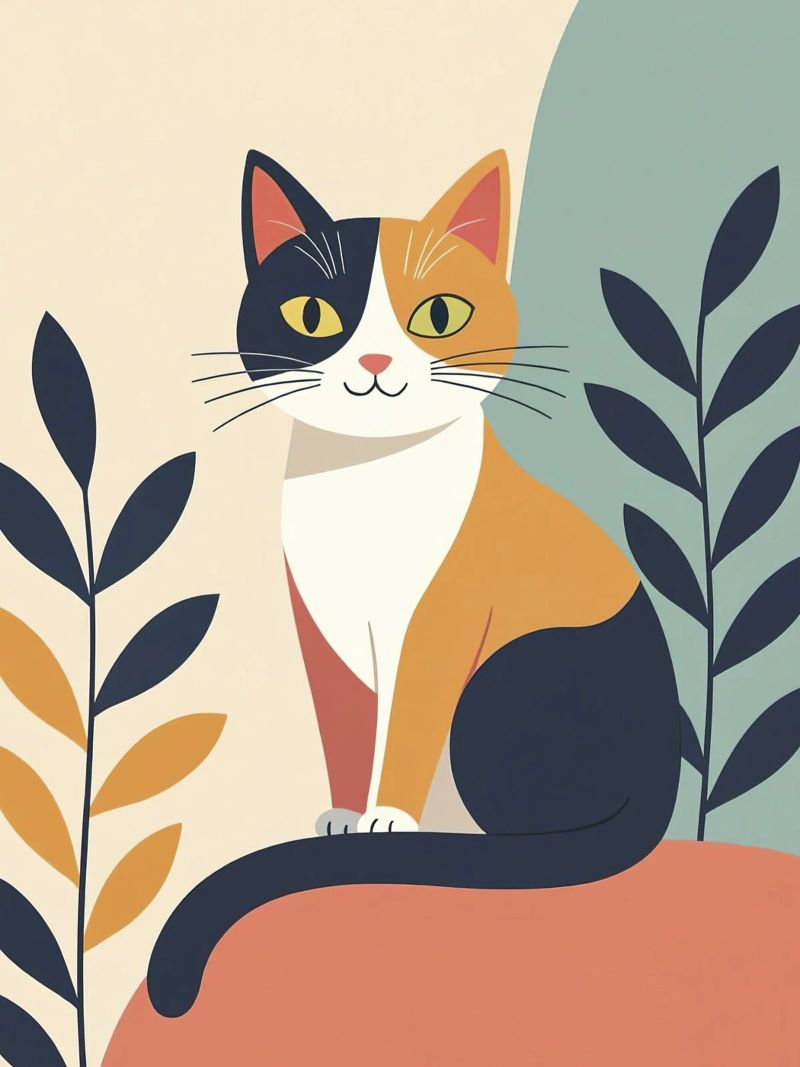Minimalist cat poster by ARTVI-SHOP