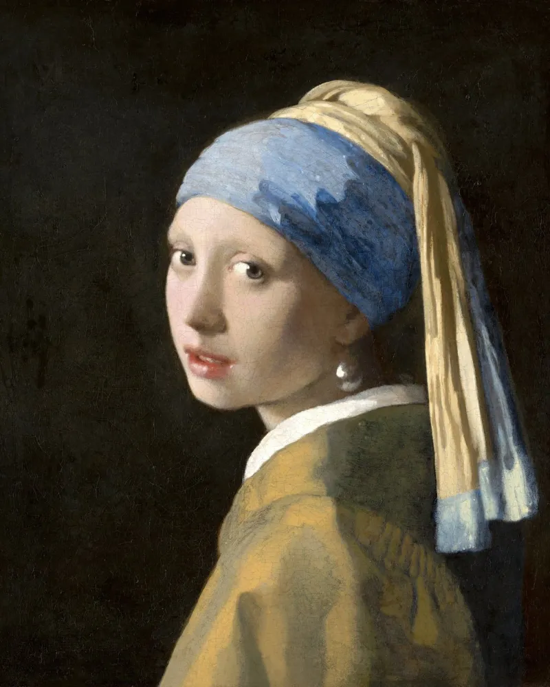 Girl with a Pearl Earring Johannes Vermeer(c. 1665) pellicola backlit da Venus Art