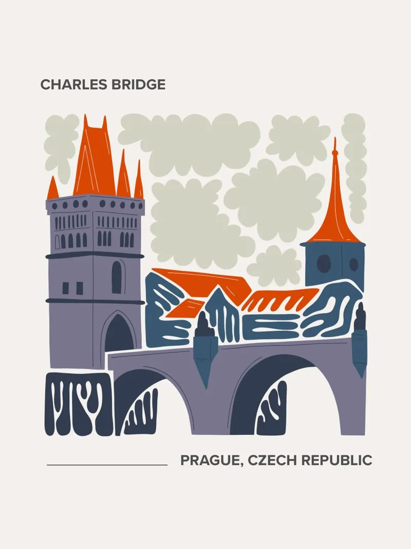Ponte Carlo, Praga, Repubblica Ceca, poster da Peaches Art Prints