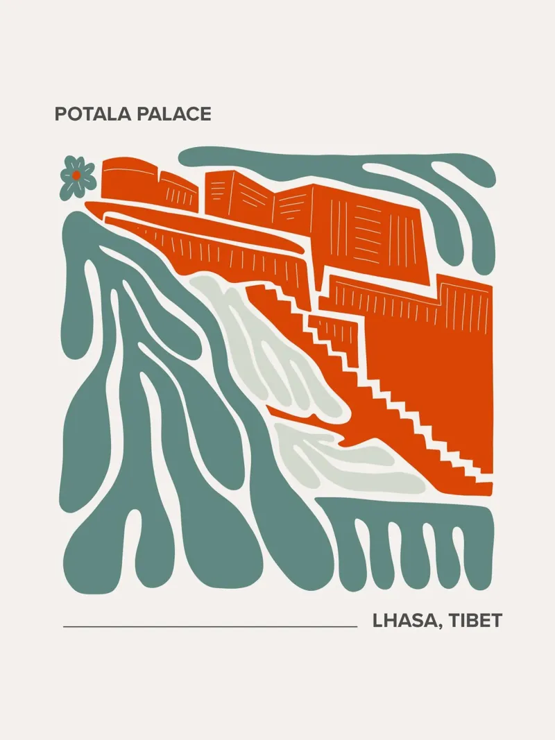 Potala Palace, Lhasa, Tibet poster da Peaches Art Prints