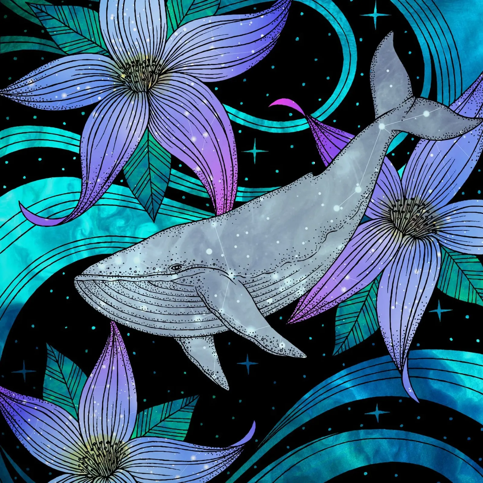 Cosmic Whale poster da Vivi Nicolin