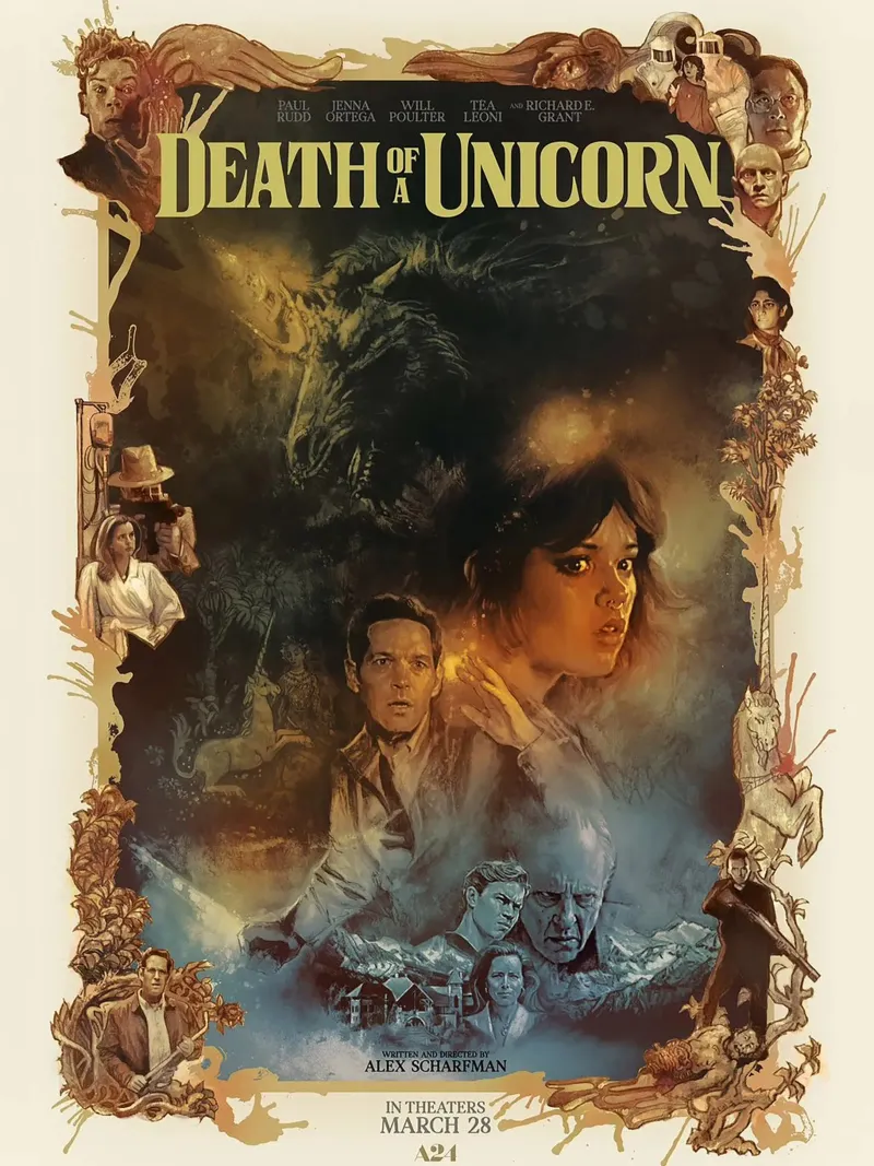 Death of a Unicorn pellicola backlit da Attaboy Dsgn