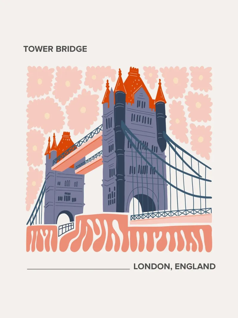 Ponte della Torre, Londra, Inghilterra, Viaggio pellicola backlit da Peaches Art Prints