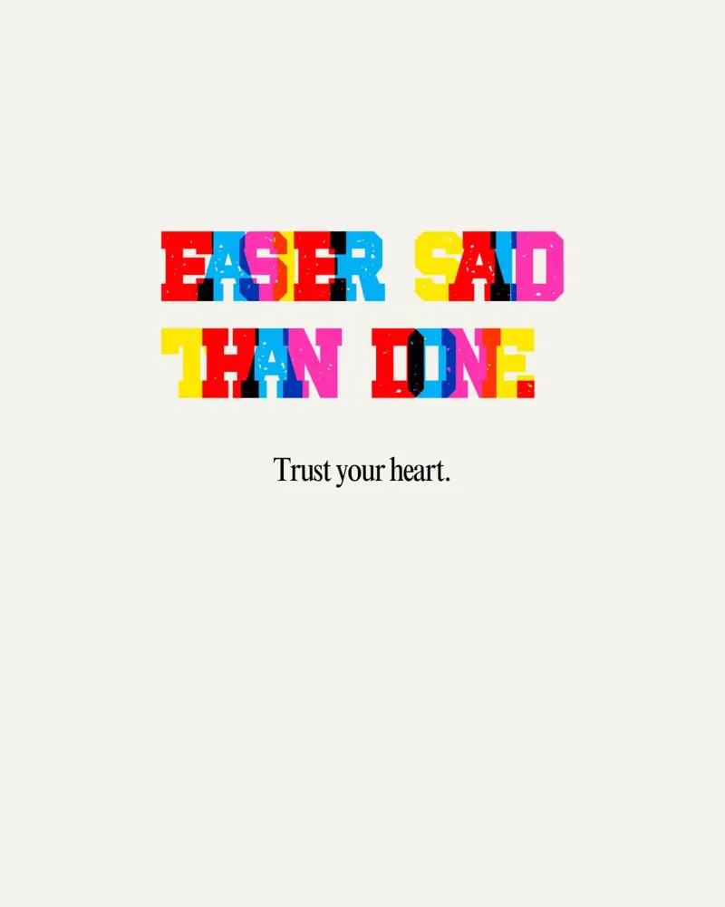 easy! poster con telaio in plastica da Ambition Wall