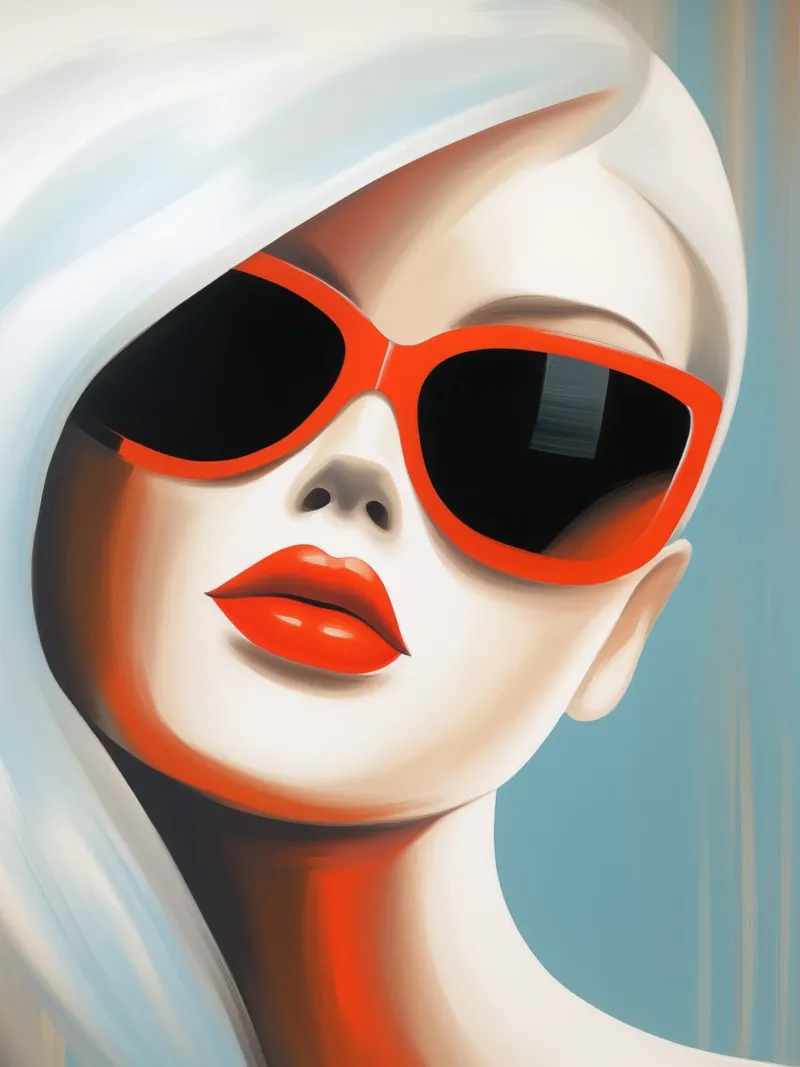 Frau mit Sonnenbrille Hahnemühle von Imagine