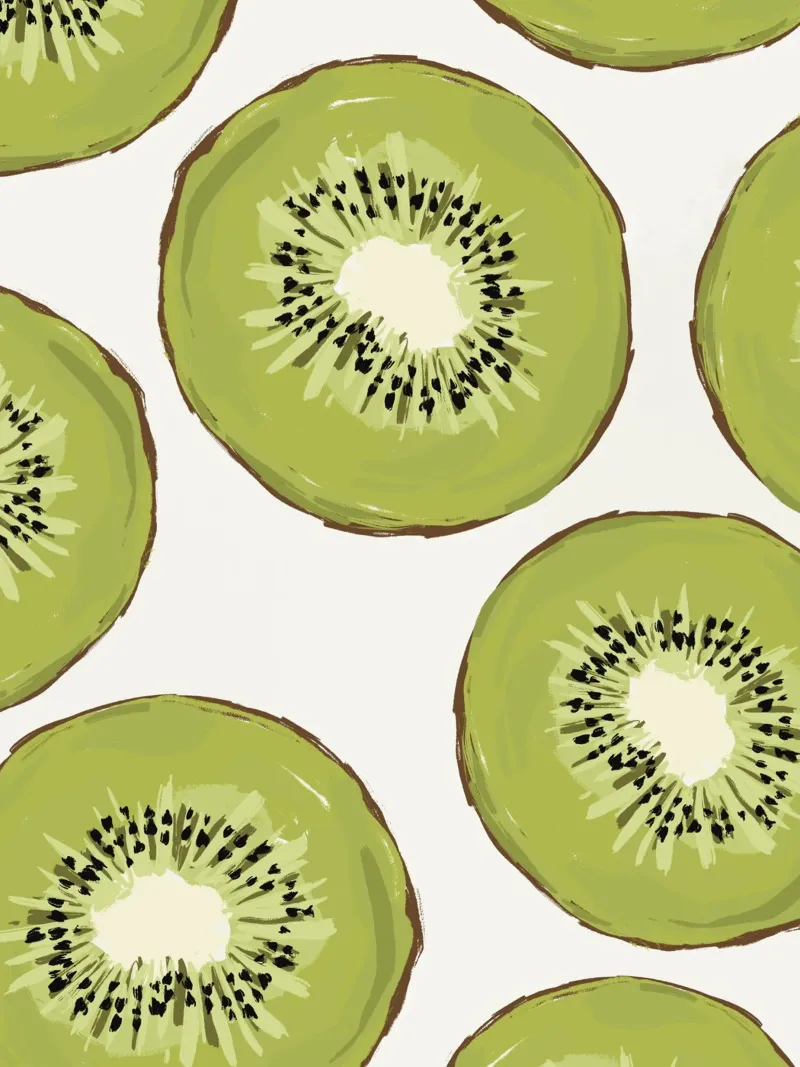 Illustrazione massima del kiwi poster con telaio in alluminio da Sixmai