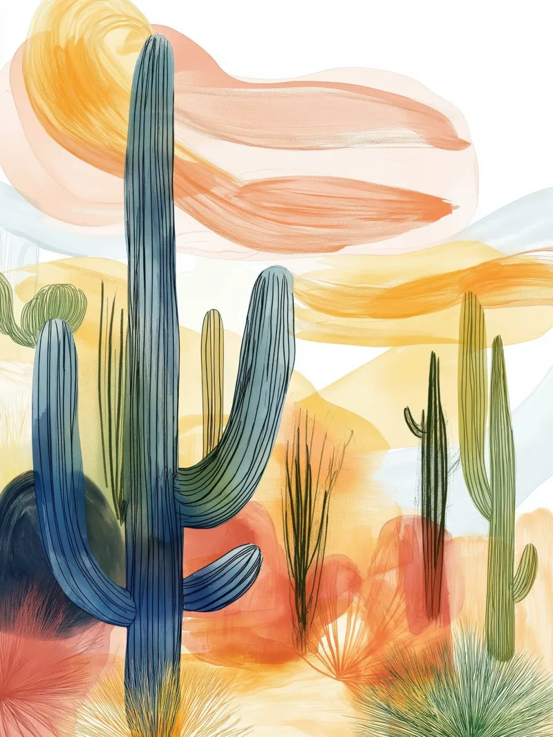 Cactus abstract hahnemühle by Imagine