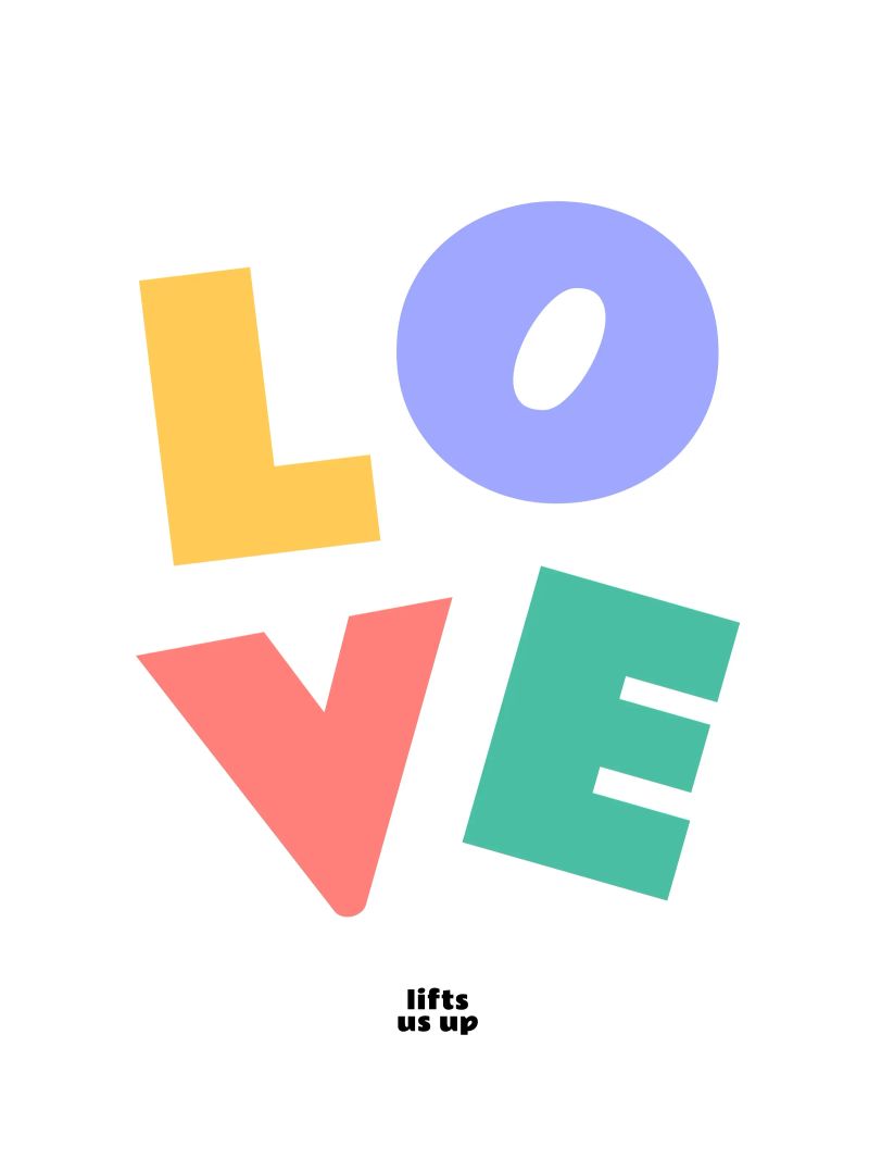 Love lifts us up III poster de Bureau Purpur