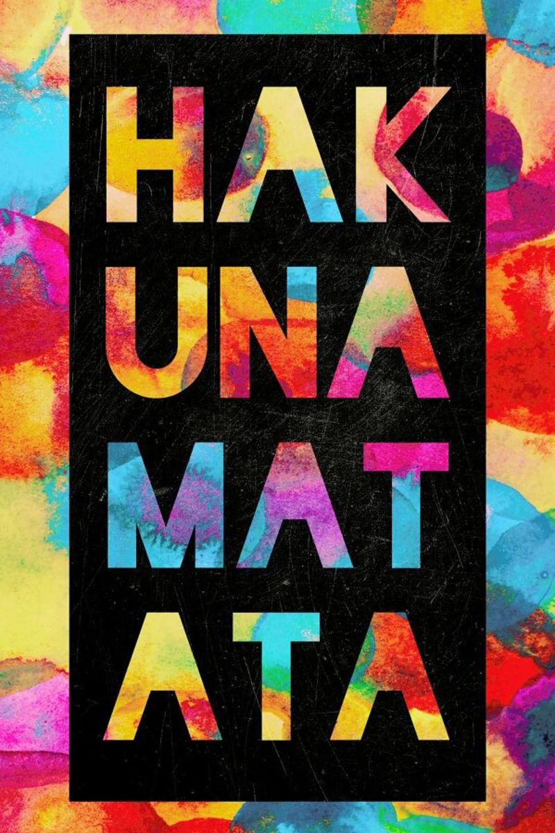 Hakuna Matata 1 poster con marco de aluminio de Elisabeth Fredriksson