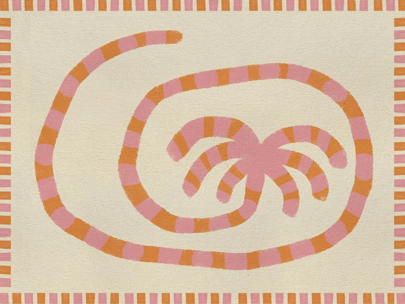 Swirl of Summer Palm poster con telaio in alluminio da Shatha Al Dafai