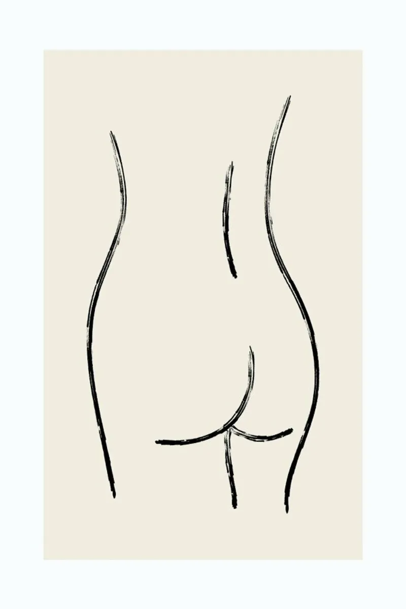 Nude On Stone Backdrop poster con telaio in alluminio da Graphite