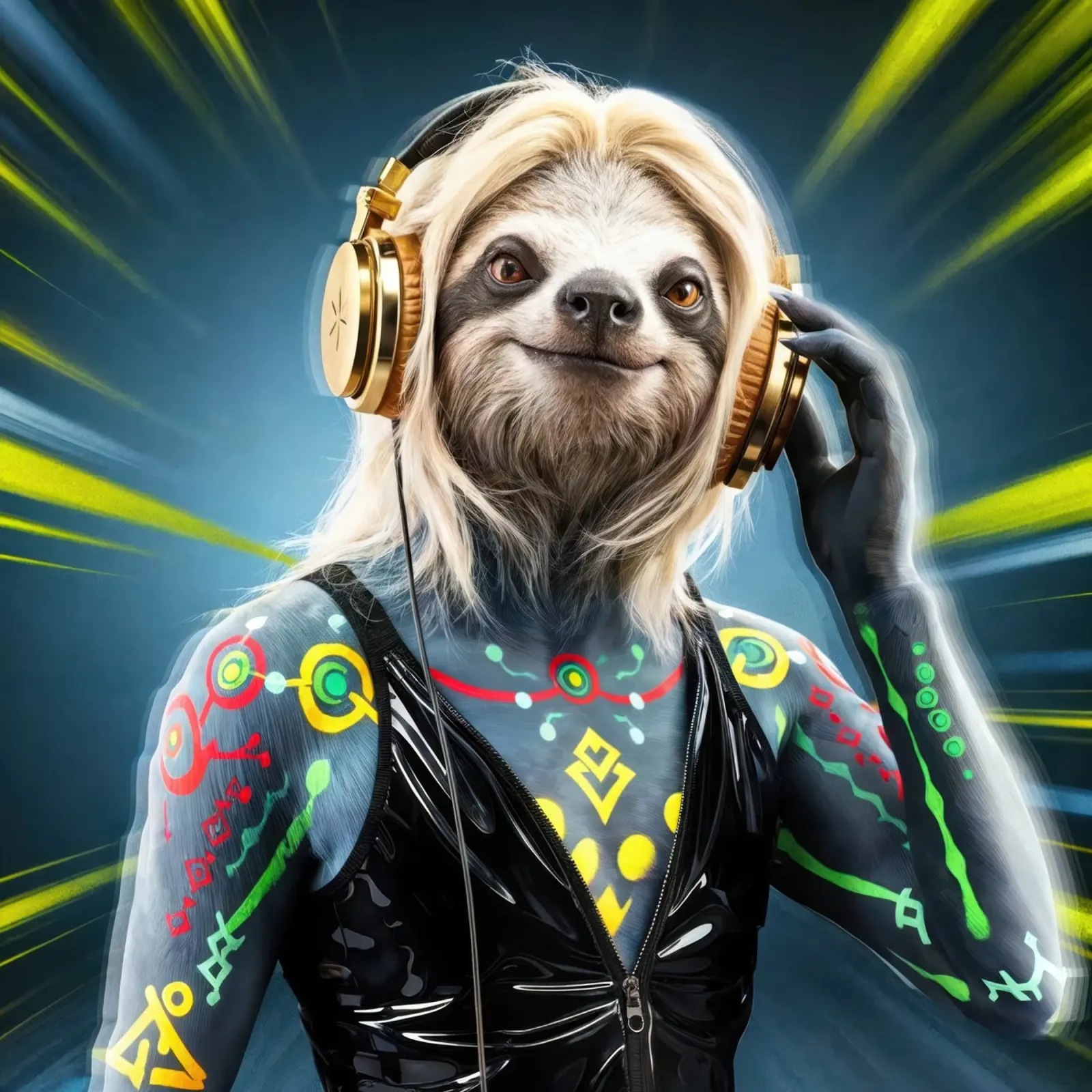 Faultier DJ Musik Fan poster da SlothStella