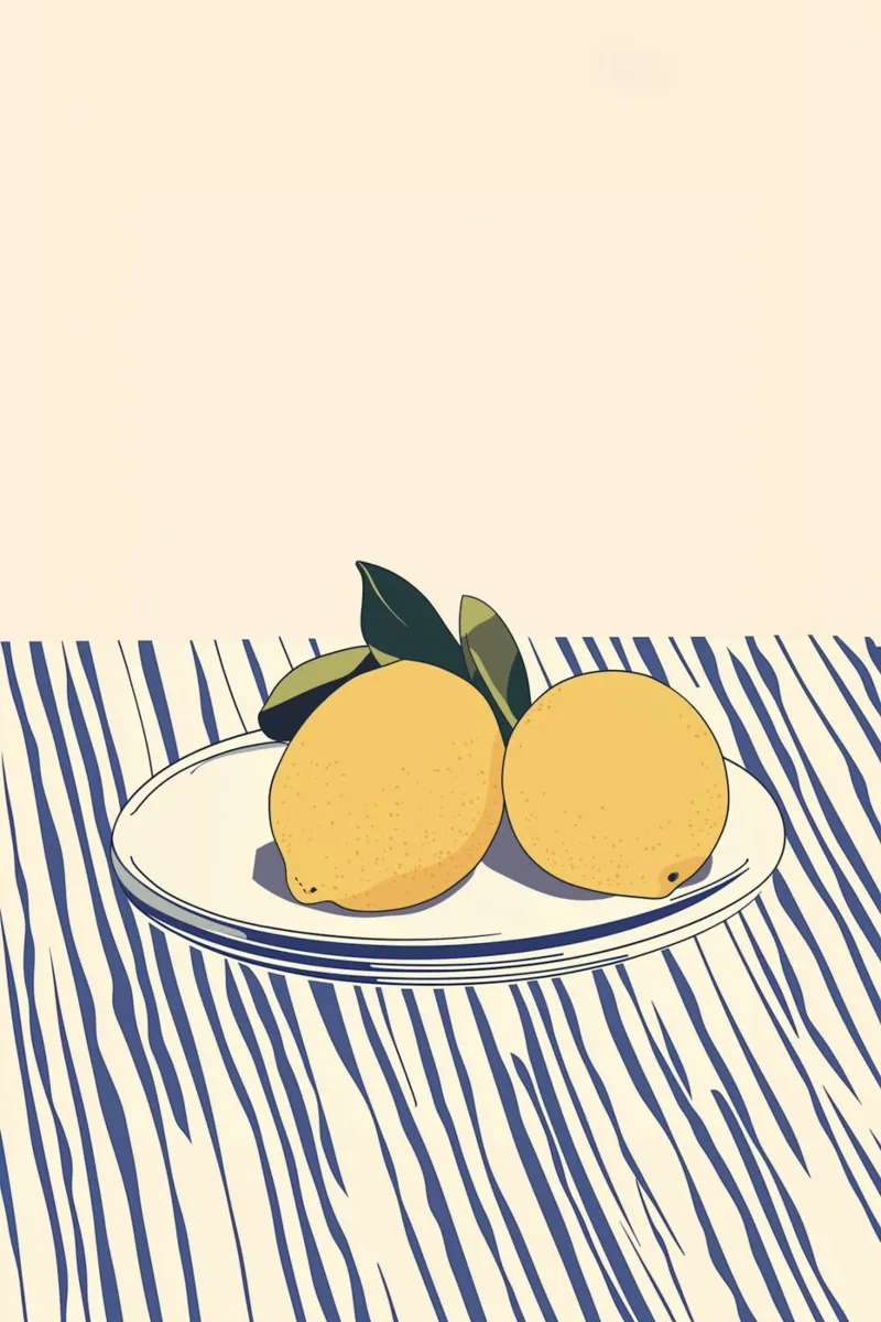 Spring art with lemons canvas by Carinaprint