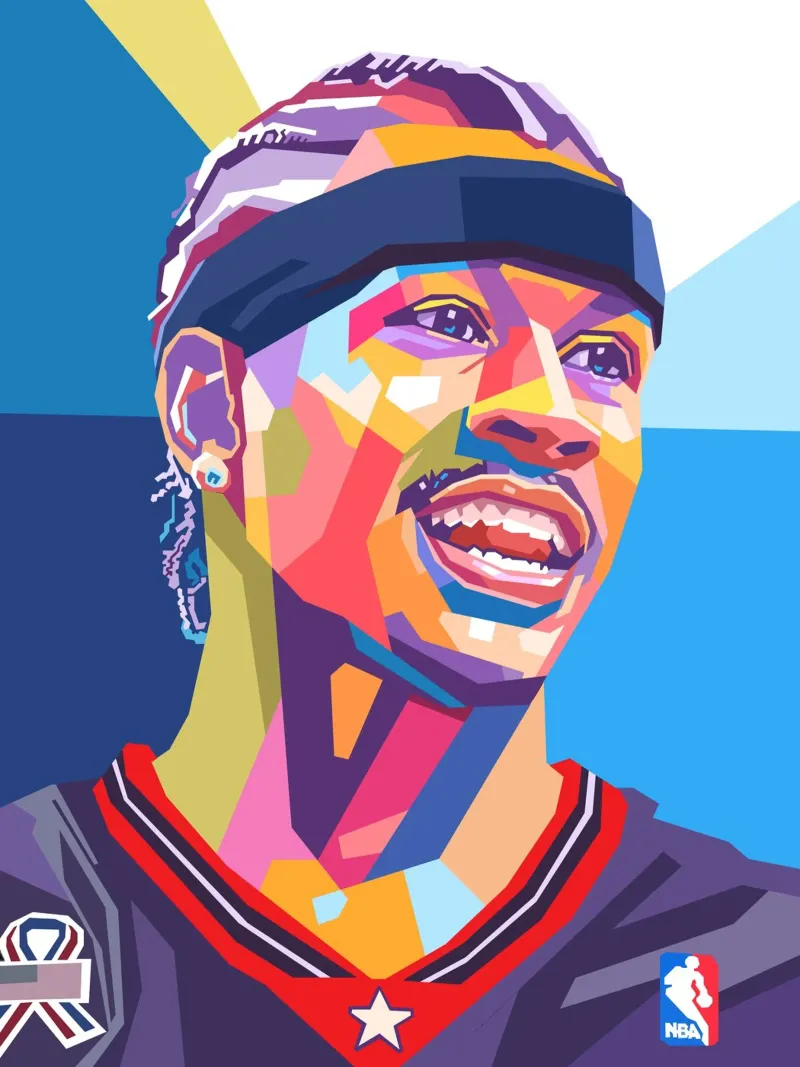 Il basket iconico: Allen Iverson pellicola backlit da Hantamrata