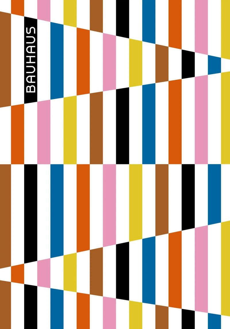 Bauhaus Geometric Abstract Bars Color Pattern canvas by NorwesClub