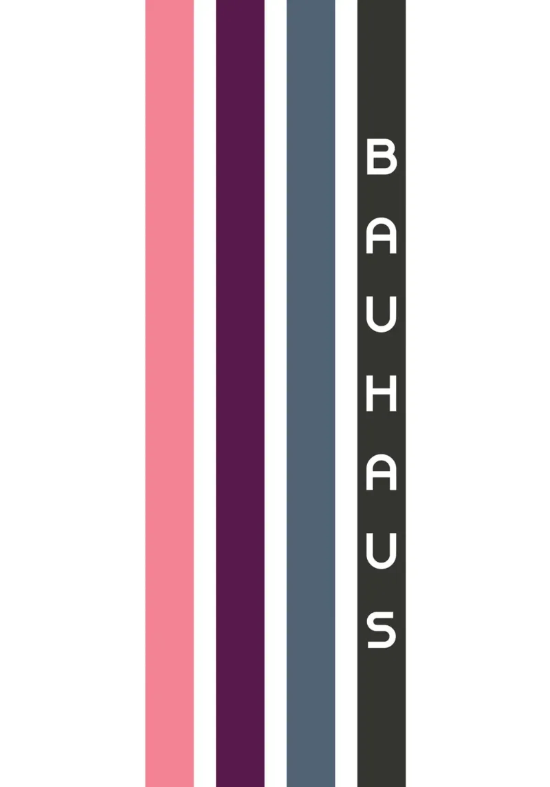 Bauhaus Stampa geometrica astratta a strisce di colore pellicola backlit da NorwesClub