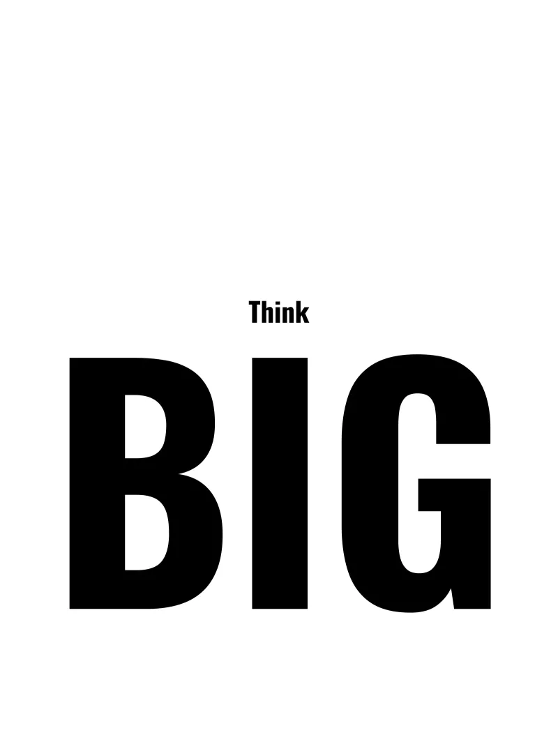 Think Big pellicola backlit da Elevate Studios