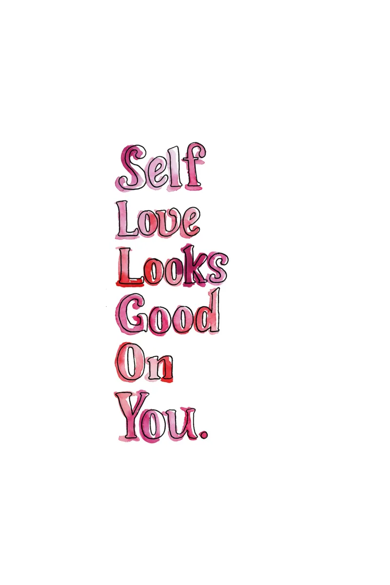 Self Love Looks Good poster con telaio in plastica da Brushmeetspaper